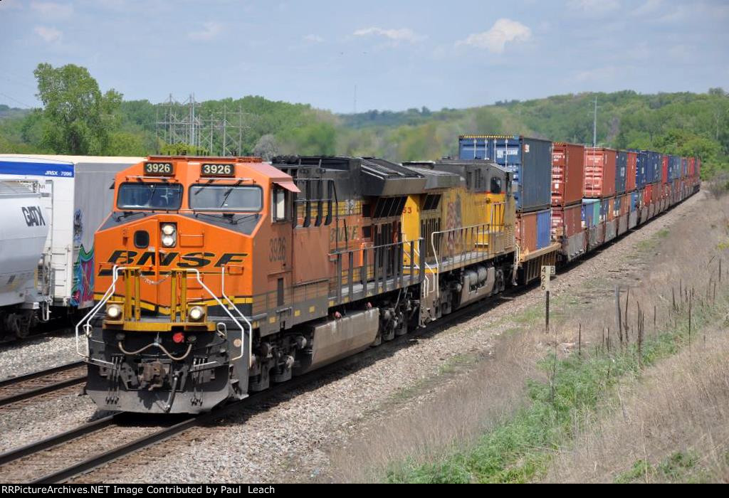 Stack train rolls east through Oakland